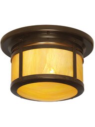 Berkeley Flush Mount Ceiling Light In Bronze Finish